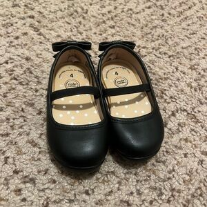 Wonder Nation Black Dress Shoes with Bow